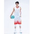 thumbnail image 2 of Men's Basketball Jerseys and Shorts Team Uniforms with Pockets Tracksuit Uniforms white—M, 2 of 5
