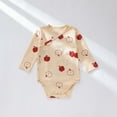 thumbnail image 2 of Outfits for Boys Girls, Baby Girl Clothes Fall Onesies Fruits Print Long Sleeve Newborn Infants 3-22 Months Cute Romper Jumpsuit (16-22 Months, Beige), 2 of 3