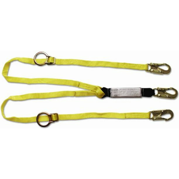 Guardian Fall Protection 01291 6Foot Double Leg TieBack Lanyard with
