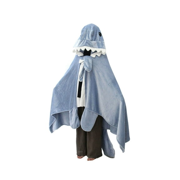 YATLTE Shark Blanket, Shark Blanket for Adult Super Soft Cozy Flannel Throw Wearable Blanket, Fall Fashion Windproof Hooded Open Front Cardigan, for Surfing Men Women