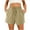 01 Khaki, variant on Summer Summer Shorts for Women 2025 Trendy Solid Color Wide Leg Shorts Elastic High Waisted Shorts Drawstring Shorts with Pockets