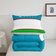 thumbnail image 5 of Manfei Uzbekistan Flag Queen Comforter Set,White Green Red Comforter Sets Queen,Light Gray Reversible,3-Piece,1 Comforter and 2 Pillowcases, 5 of 7