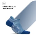 thumbnail image 3 of Feetures Plantar Fasciitis Relief Sock Light Cushion No Show Tab - Targeted Compression Sock for Women & Men - Sapphire , XLarge (1 Pair), 3 of 7