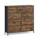 thumbnail image 3 of Drawer Storage Unit, Chest of Drawers for Bedroom, Closet, 9 Fabric Drawers, Rustic Brown and Black, 3 of 7
