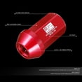 thumbnail image 2 of J2 Engineering 20Pcs Red M12 x 1.25 Wheel Tire Lug Nuts Closed End Aluminum Replacement with Adapter J2-LN-T7-038-125-RD, 2 of 5