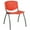 Orange, variant on Flash Furniture HERCULES Series 880 lb. Capacity White Plastic Stack Chair with Titanium Gray Powder Coated Frame