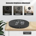 thumbnail image 3 of Digital Wall Clock Silent Kitchen Clock Non Ticking Wall Clock,12 Inch LED Wall Clocks with Display of Time/Date/and Temperature/Humidity,Three Modes for Choose, 3 of 7