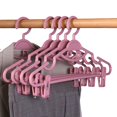 thumbnail image 2 of 10pcs Clothes Hangers with Clips Plastic Space Saving Non-Slip Skirt Organizer, 2 of 6