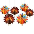 thumbnail image 4 of Sylvtty Thanksgiving Turkey Honeycomb Ornament Hanging Paper Turkey Honeycomb Decoration for Thanksgiving Party Favors Dining Table Decor, 4 of 6