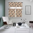 thumbnail image 4 of Farmhouse Rooster Kitchen Curtains Sets for Windows 36 Inch Length, Vintage Watercolor Flowers Beige Rod Pocket Window Treatments Tier Curtains and Valances Set for Bedroom/Bathroom, 4 of 8