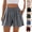 #0095-Black, variant on Womens High Waist Pleated Shorts with Pockets Elastic Waistband Loose Fit Casual Summer Ribbed Knit Shorts