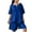 Blue, variant on Women Cotton Linen Pajama Sets 2 Piece Soft Short Sleeve Top and Shorts Sleepwear V Neck Fashion Cozy Pjs Lounge Set