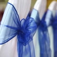 thumbnail image 6 of BalsaCircle 5 Organza Chair Sashes Bows Ties Royal Blue, 6 of 6