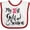 White and Red, variant on Inktastic My 1st Golf Season Girls Baby Bib
