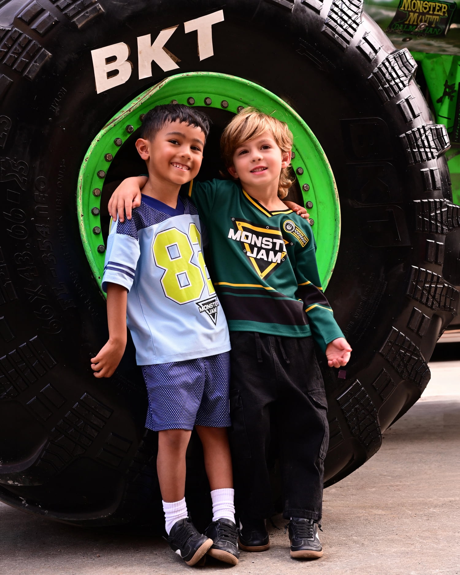 Monster Jam Toddler Boys Graphic Hockey Jersey with Long Sleeves, Sizes 12M-5T