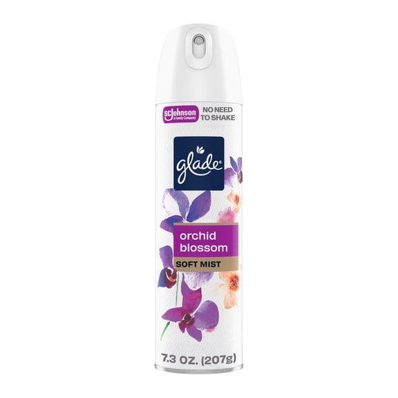 Glade® Soft Mist Odor Fighting Aerosol Air Freshener, Orchid Blossom, 7.3oz, 1 Count