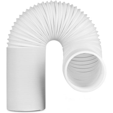 Turbro Portable AC Exhaust Hose, 5.9" Diameter, 78" Length, Clockwise, White