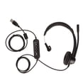thumbnail image 1 of Auriculares De Negocios USB, Ajuste De Volumen Negro Duradero Plug And Play Auriculares De Un Solo Oído Con Cable Para Oficinas Para Centros De Llamadas, 1 of 8