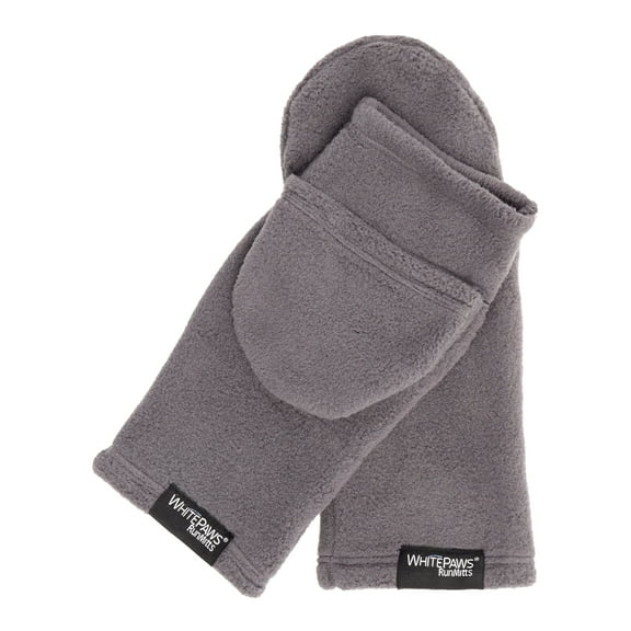 Double Velour Fleece RunMitts Grey Large