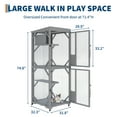 thumbnail image 3 of Enclos Extérieur en Bois pour Catio avec Roues – Maisonnette Modulaire pour Chat, Résistant aux Intempéries, 3 of 7