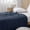 Navy Blue, variant on Premium Bamboo-Cotton Waffle Weave Blanket, for Couch Bed Vehicles & Sofa, Breathable Soft Throw Blanket for All Season Use, Summer Quilt