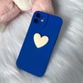 thumbnail image 3 of Cute 3D Love Heart Phone Case for iPhone 12 6.1 inch with Anti-Fall Lens Cameras Cover Protection Slim Dustproof Protective Cover Aesthetic Design for Women Girls,Blue, 3 of 16