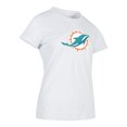 thumbnail image 3 of NFL Playera Aficionado Básica Miami Dolphins Blanco para Mujer, Talla Grande, 3 of 5