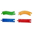 thumbnail image 3 of Accesorio de vía de tren curva y recta para resolver problemas de escena , accesorio de ferrocarril desmontado para niños en edad preescolar. 4 piezas de vías de tren, 3 of 7