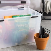 IRIS 156 Qt Storage Box with Gasket Seal Lid- Heavy Duty Moving Containers with Tight Latch, 3Pk