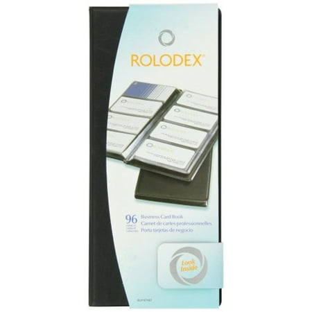 Rolodex Vinyl Business Card Book with A-Z Tabs, Holds 96 ...