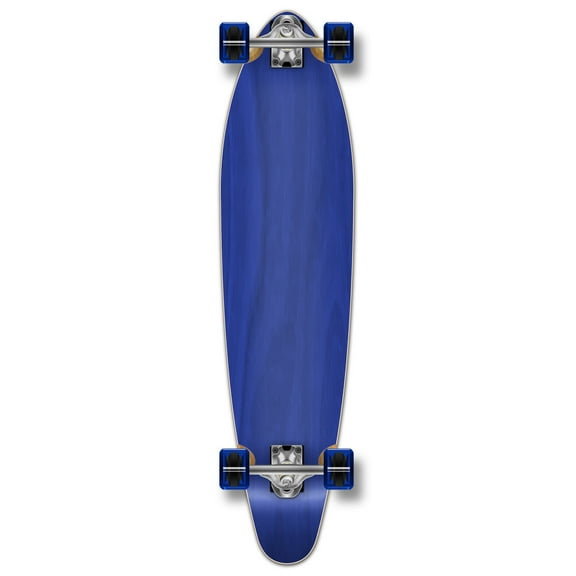 Yocaher Kicktail Blank Longboard Complete - Stained Blue