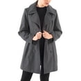 thumbnail image 5 of Alpine Swiss Norah Womens Wool Blend Peacoat Runs Large Classic Double Breasted Winter Coat Long Pea Coat Jacket GRY 2XL, 5 of 7