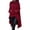 Wine, variant on WTOBBY Women's Loose Comfortable High Neck Long Sleeve Solid Color Long Hoodie Top, Casual Oversized Pullover Sweatshirt for Everyday,Army Green L