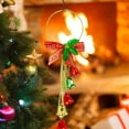 thumbnail image 4 of VBXOAE Christmas Holiday Themed Doorknob Door Hanger With Jingle Bells Christmas Bells Christmas Tree Decorations Shopping Mall Window Holiday Double Bell Hanging Ornaments 11.8inch, 4 of 4