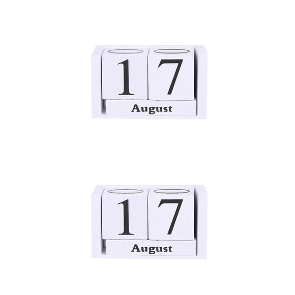 Calendario de letras de escritorio Vintage Advancent bloque de cubo accesorios de decoración del hogar