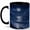 Black, variant on Moonlit Ocean Coffee Mug, Full Moon Night Sea Waves Design, 11 oz Ceramic Cup