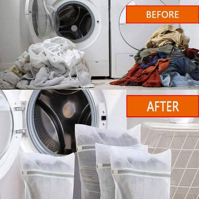 Buy 4 Pcs Mesh Laundry Bags, 60x50cm/50x40cm Washing Bag Laundry Bags for Washing  Machine Washing Machine Wash Bag with Zips for Clothes Socks Underwear Bra  (L+M) Online at desertcartSeychelles