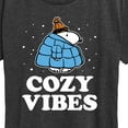 thumbnail image 3 of Peanuts - Women's Snoopy Winter Fun Short Sleeve Graphic Tshirts, 3 of 6