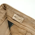 thumbnail image 3 of KIDSCOOL SPACE Boys Summer Denim Shorts, Ripped Soft Elastic Band Inside Half Jean Pants,Khaki,5-6 Years, 3 of 5