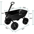 thumbnail image 4 of ROMSWI Garden Dump Cart 1200 lbs 7 cu ft Heavy Duty Poly Bed 42'' x 23'' Dump Wagon No Flat 13'' Tires All Terrain Wheel Quick Release Dumping, 4 of 10