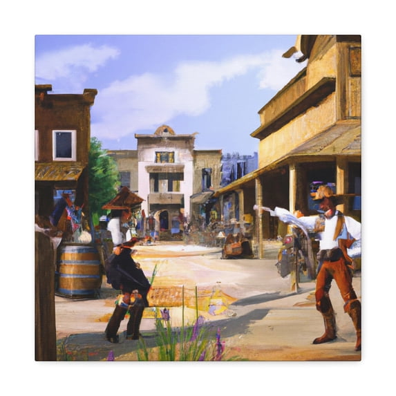 Frontier Town Nocturne - Canvas