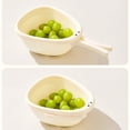 thumbnail image 6 of Compact Colander With Folding Handles Space Saving Design Easy Pour Corners For Draining Vegetables Pasta Fruits (White, 10.4*5.5*2.6 in), 6 of 9