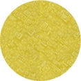 thumbnail image 1 of Ahgly Company Tapis Rond Lavable en Machine Intérieur Transitionnel Jaune, 7 Pieds Rond, 1 of 7