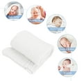 thumbnail image 6 of Muslin Cotton Baby Towel 2 Pcs Soft Baby Bath Towel White Newborn Washcloths and Towels, 6 of 7