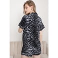 thumbnail image 3 of ebukurty Pajamas Set for Women 2 Piece Short Sleeves With Pocket Leopard Print Sleepwear,Sizes S-XL, 3 of 7