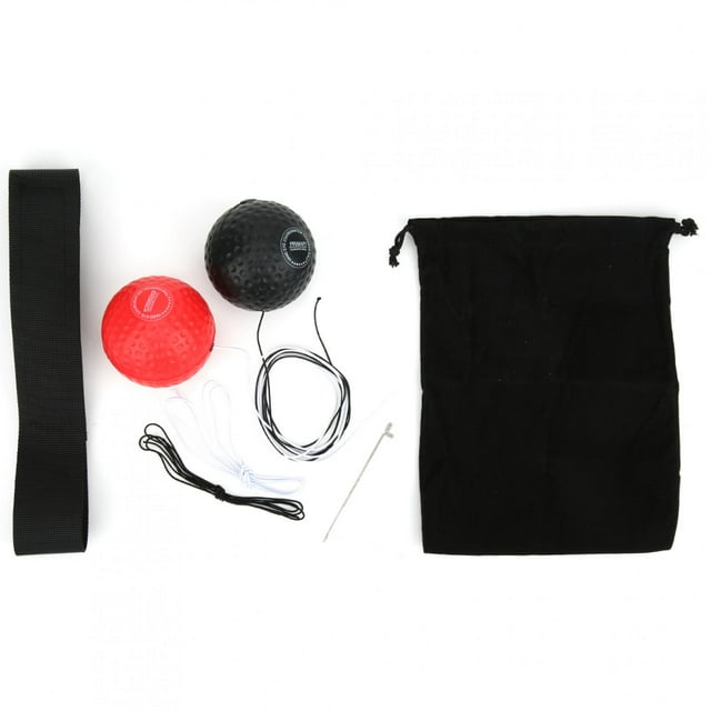 Pelota de espuma de PU ajustable montada en la cabeza para boxeo, equipo deportivo para ejercicios, pelota negra y roja