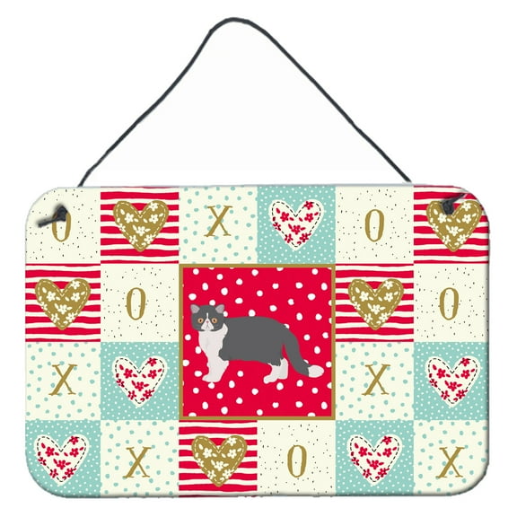 Carolines Treasures CK5615DS812 Exotic Shorthair 2 Cat Love Wall or Door Hanging Prints 8x12 multicolor