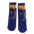 thumbnail image 4 of Huowey Halloween Fuzzy Socks For Men Women Crew Socks Pumpkin Ghost Pattern Halloween Gift Fall Winter Warm Soft Festival Party Lounging Home Socks,Dark Blue, 4 of 4