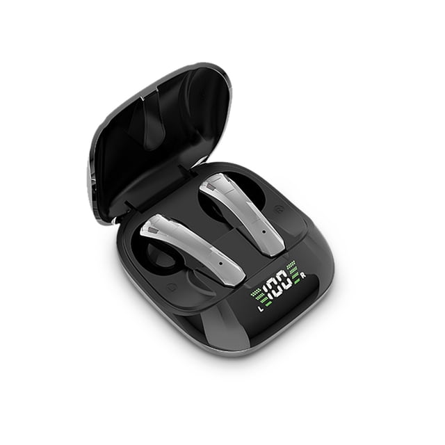 Auriculares TWS inalámbricos compatibles con Bluetooth V5.0 IPX5 Auriculares estéreo impermeables Auriculares portátiles, gris plateado 1 Pieza Monstrate EL005021-04B