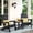 Black, variant on ATR ART to REAL Patio 3 Pcs Foldable Adirondack Set,2 Adirondack Plastic Chairs with Cup Holder andTable, Dark Grey
